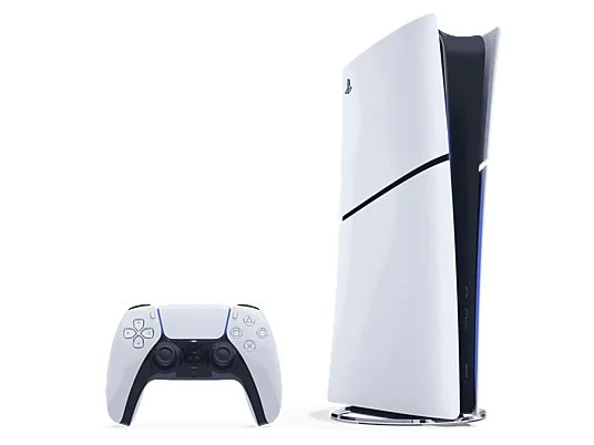 Consola - Sony PS5 Slim Digital Edition, 825 GB SSD, 4K, 1 mando, Chasis E, Blanco