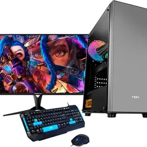 PC Gaming - NEOPC Ryzen 5 4600G -16GB - 480 GB - Monitor 27" + Teclado y ratón, AMD Ryzen 5 4600G, 16 GB RAM, 480 GB SSD, Radeon™ RX Vega 7, Windows 11 Pro, negro