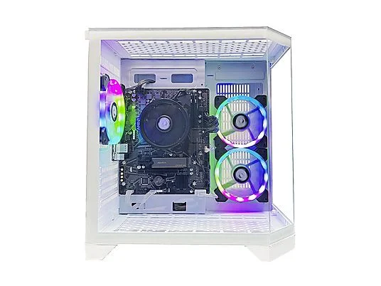 Pack PC gaming - NITROPC Pack Bronze, AMD Ryzen 5 5655G (6 núcleos, 12 hilos | 3,90 GHz hasta 4,4 GHz), Monitor 24" 165Hz IPS, 16 GB RAM, 512 GB SSD, Radeon™ Onboard Graphics, Windows 11 Pro, Monitor 24 " Full-HD, Blanco